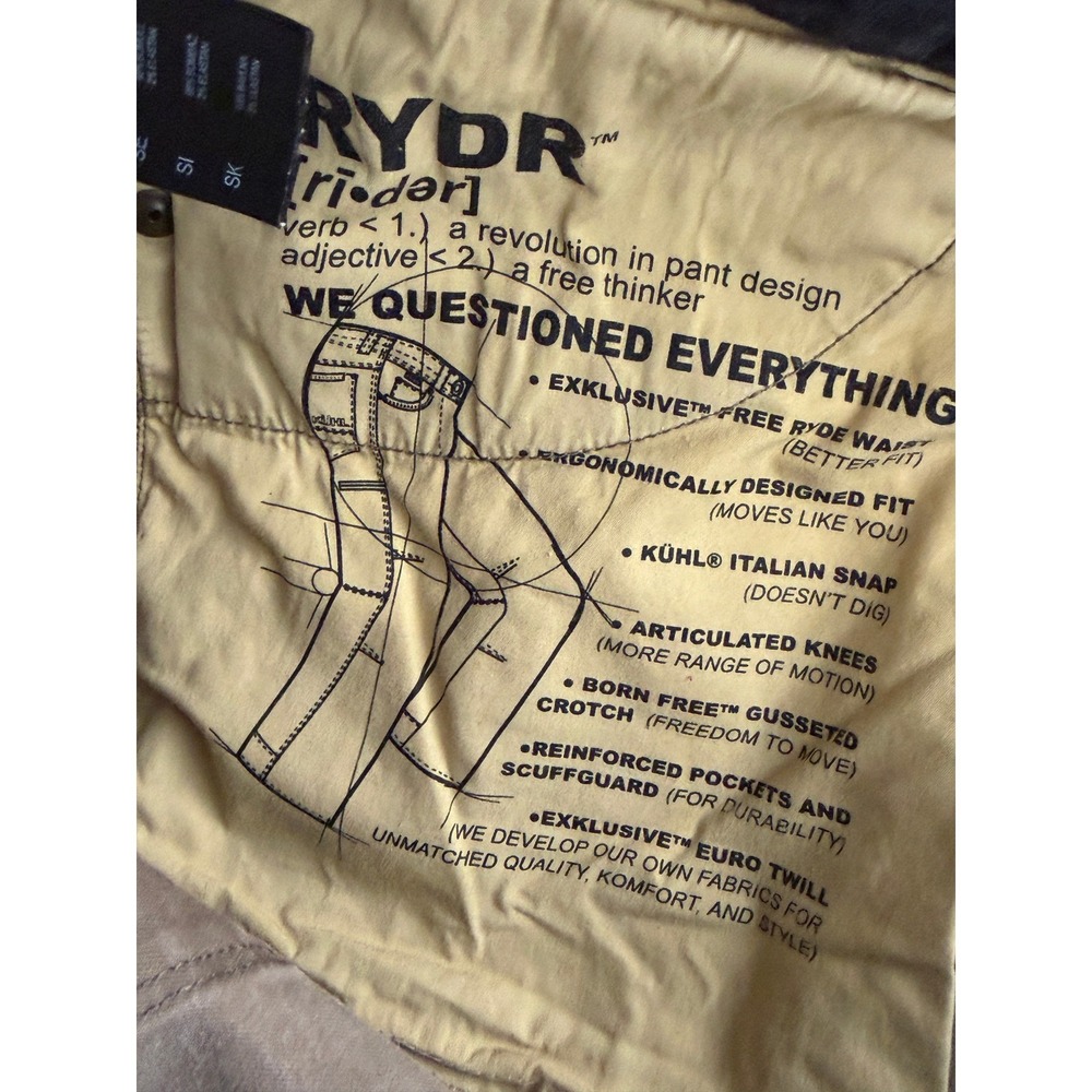 KUHL Rydr Pants Men 32x32 Vtg Patina Dye Outdoor Rugged Articulated Knee Utility - Picture 9 of 14